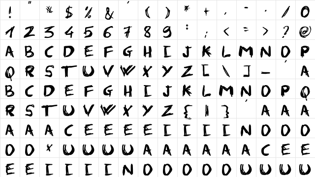 Fabian Regular Character Map