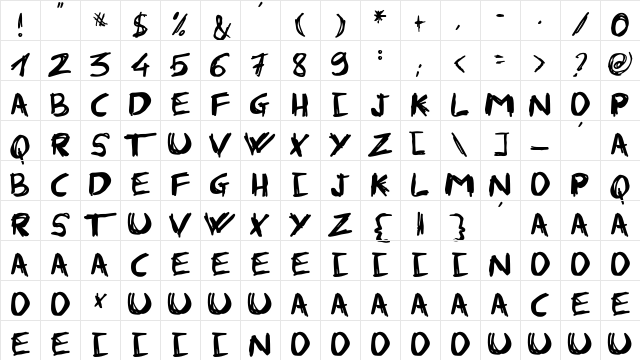 Fabian Regular Character Map