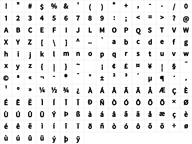 Falling Sky Blk Character Map Falling Sky Blk Character Map