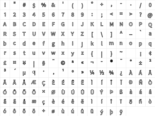 Falling Sky Ou Character Map