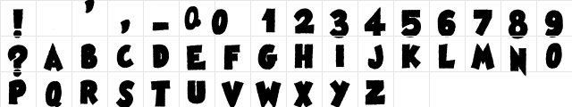 Famous Oldies Black Regular Character Map