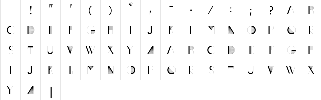 FanarcStylusDisplay Regular Character Map FanarcStylusDisplay Regular Character Map