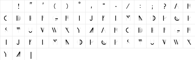 FanarcStylusDisplay Regular Character Map