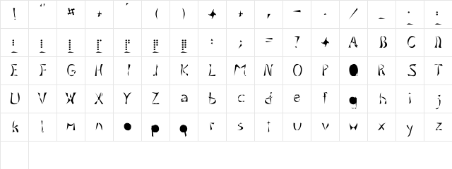 Fantasies Regular Character Map