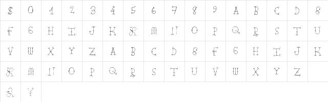 FarmBarns Regular Character Map FarmBarns Regular Character Map