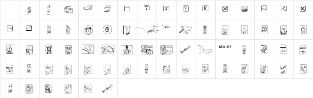 FastenYourSeatBelt Clean Regular Character Map