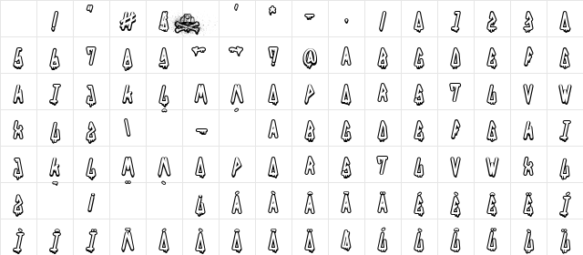FAT&CAP Bold Character Map FAT&CAP Bold Character Map