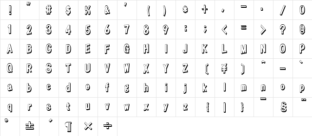 FCe C[}513 Regular Character Map FCe C[}513 Regular Character Map