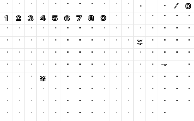 FC￿￿￿￿￿￿￿￿3 Regular Character Map