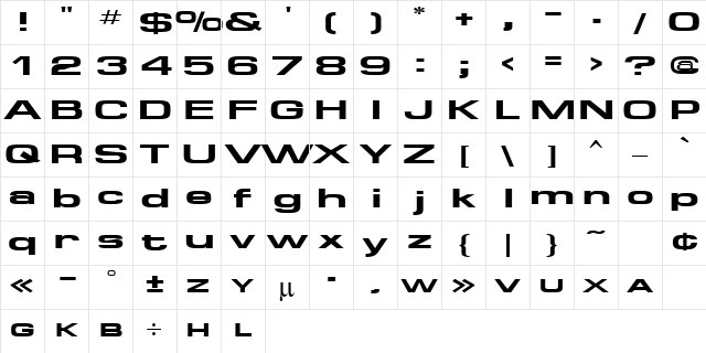 Federation Regular Character Map
