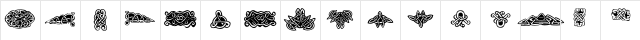 FE Tattoo No.1 Regular Character Map FE Tattoo No.1 Regular Character Map
