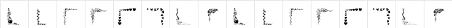 KR Valentine Borders Regular Character Map KR Valentine Borders Regular Character Map