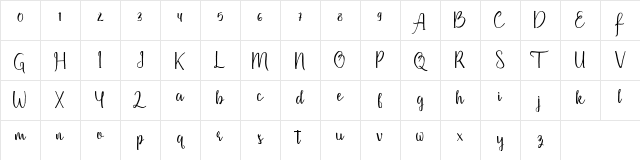Firdaus Regular Character Map