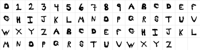 FireProof Regular Character Map