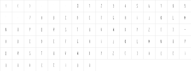 First Italic Character Map First Italic Character Map