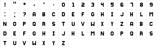 Fixation Light Character Map