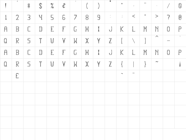 Flexure Regular Character Map Flexure Regular Character Map
