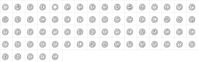 FlowerPower Medium Character Map FlowerPower Medium Character Map