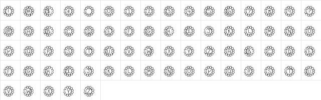 FlowerPower Medium Character Map FlowerPower Medium Character Map