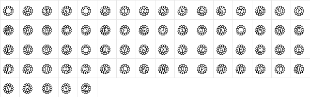 FlowerPower Medium Character Map FlowerPower Medium Character Map