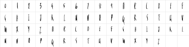 FloweryDeath Regular Character Map