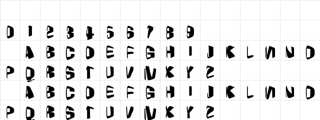Foldz Regular Character Map