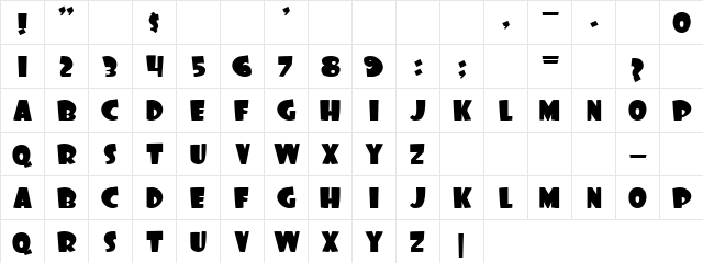Foo Normal Character Map