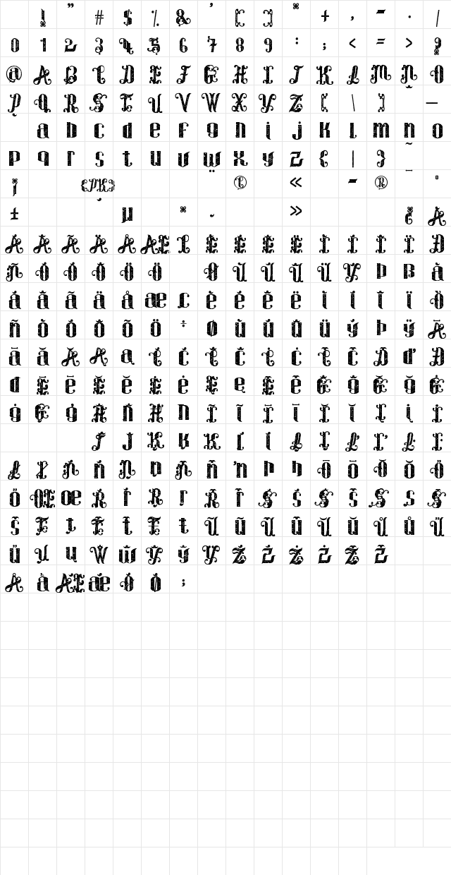 For Winter Regular Character Map For Winter Regular Character Map