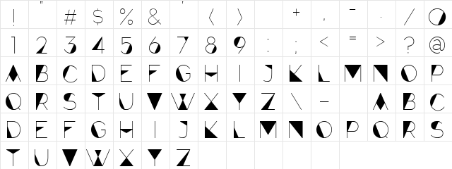 Forte Fill Character Map