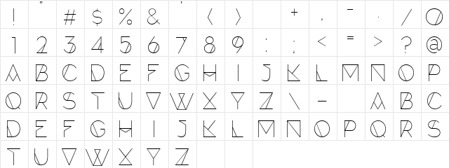 Forte Line Character Map
