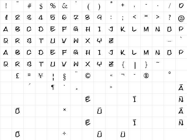 Found it on Dafont Regular Character Map