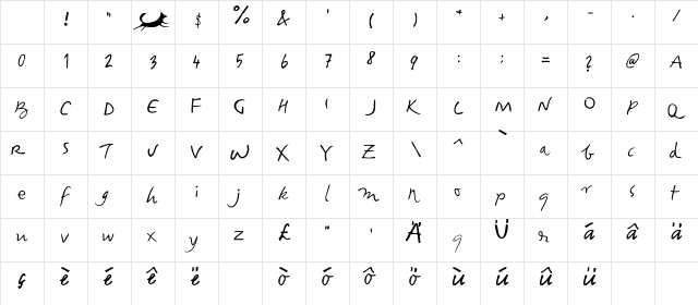 oxjump Regular Character Map oxjump Regular Character Map