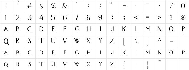 FoxTrotMedium Regular Character Map FoxTrotMedium Regular Character Map
