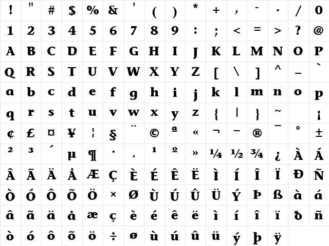 MesouranCasualBlackSSK Regular Character Map MesouranCasualBlackSSK Regular Character Map