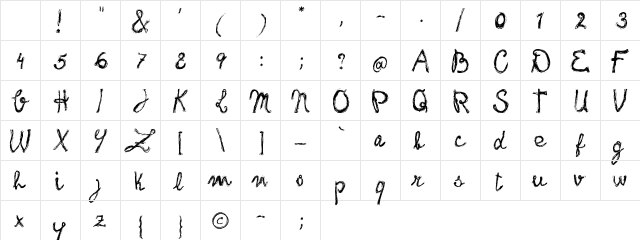 frank-handwriting_free-version Regular Character Map frank-handwriting_free-version Regular Character Map