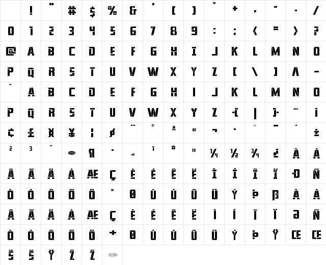 Frank-n-Plank Expanded Character Map Frank-n-Plank Expanded Character Map