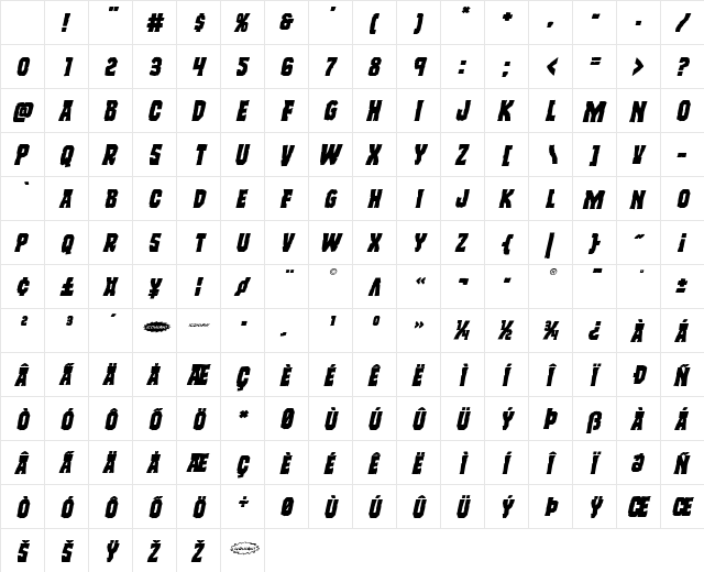 Freakfinder Expanded Italic Expanded Italic Character Map Freakfinder Expanded Italic Expanded Italic Character Map