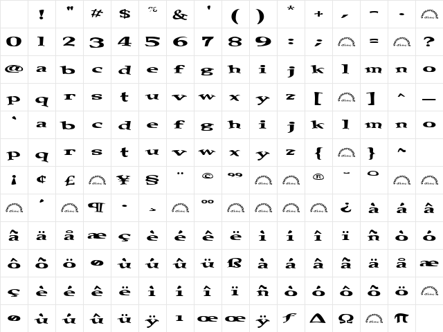 messaround Regular Character Map