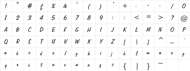Freehand 575 BT Regular Character Map