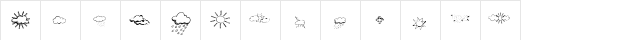KR Weather Dings Regular Character Map KR Weather Dings Regular Character Map