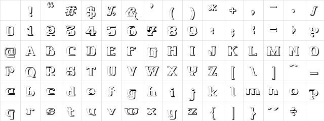 FRIENDO FRIENDO Character Map