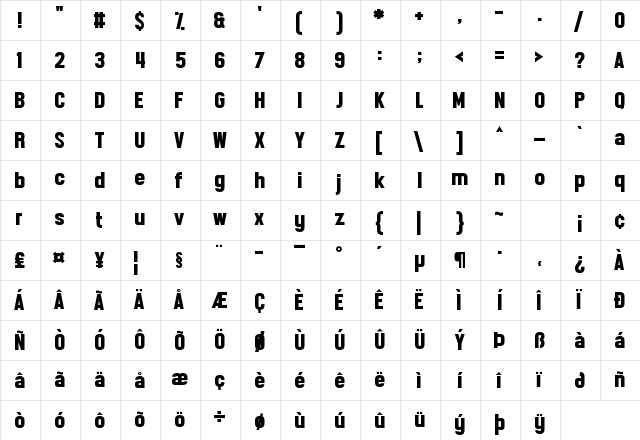 Front Page Neue Regular Character Map Front Page Neue Regular Character Map