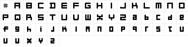 Full Liner Regular Character Map Full Liner Regular Character Map