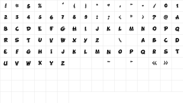 FunnyKid Medium Character Map FunnyKid Medium Character Map