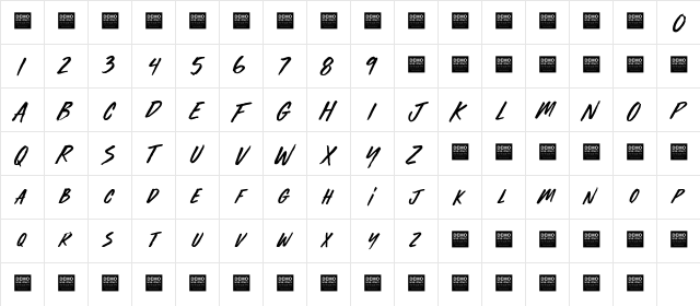 Furious Styles Regular Character Map