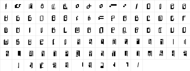 Metal Regular Character Map