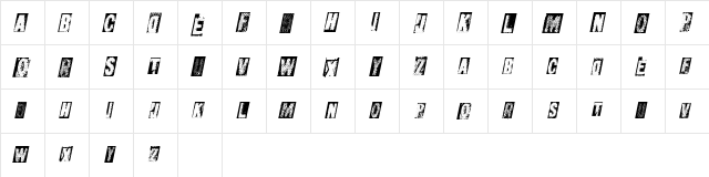 MetalblockUltra Regular Character Map MetalblockUltra Regular Character Map