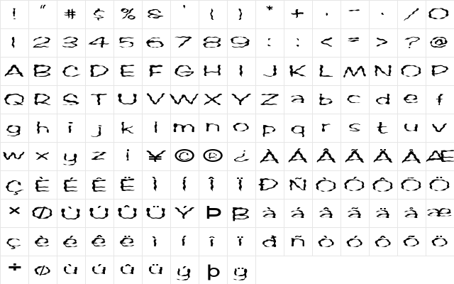 FZ HAND 2 WAVEY EX Normal Character Map