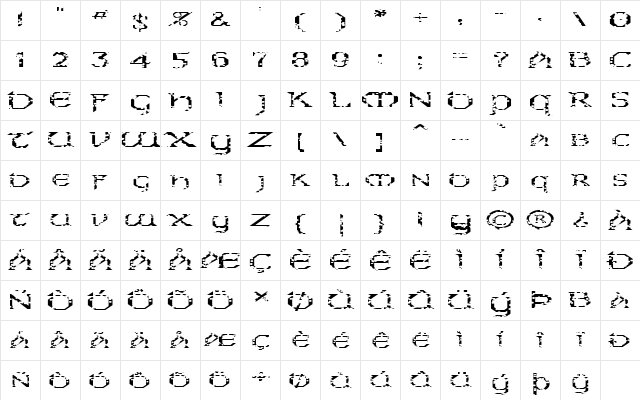FZ JAZZY 31 HOLEY EX Normal Character Map FZ JAZZY 31 HOLEY EX Normal Character Map