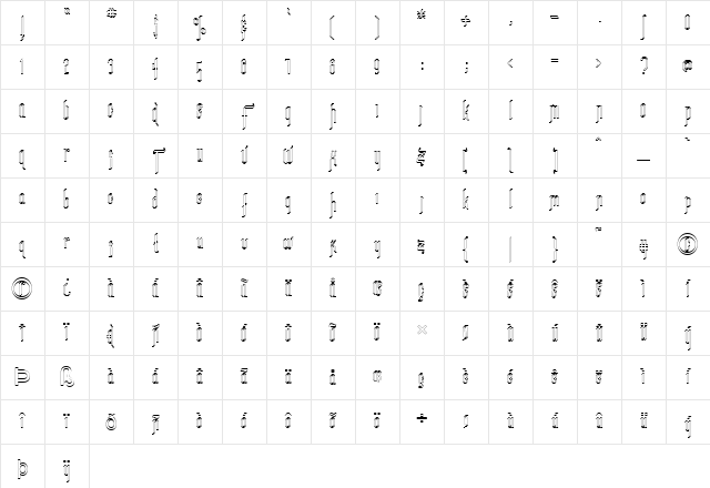 FZ JAZZY 35 HOLLOW Normal Character Map